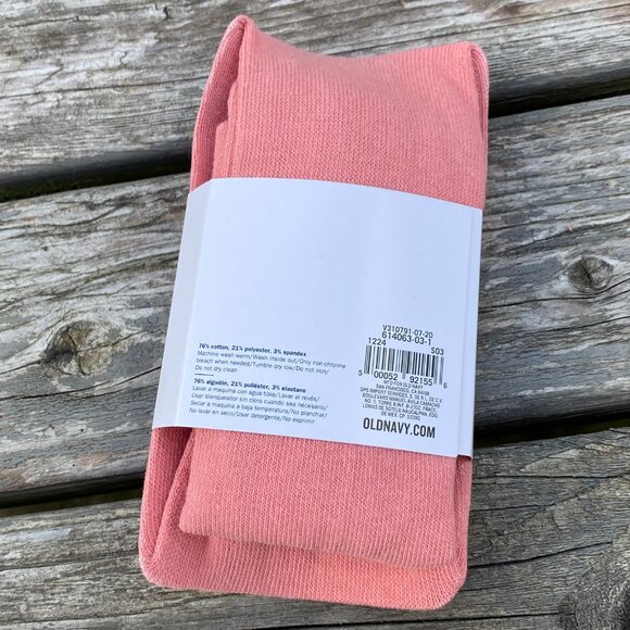 Old Navy Pink Solid Soft-Knit Tights for Toddler Girls - Picture 2 of 7